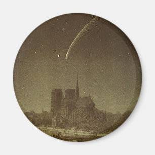 Vintage Astronomie, Donati-Komet über Paris 1858 Magnet