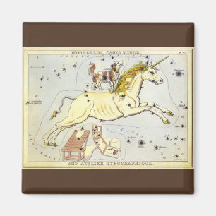 Vintage Astronomie, Einhorn Sternbild Monoceros Magnet