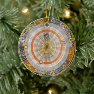 Vintage-Astronomie-Himmels-Kopernikanische Planisp Keramik Ornament