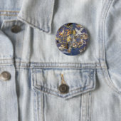 Vintage-Astronomie-Himmelsfresko, Sternbilder Button (Beispiel)