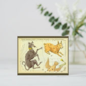 Vintage Astronomie, Himmelskarte in Sky Postkarte (Stehend Vorderseite)