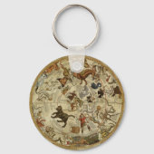 Vintage Astronomie, Himmelskarte Schlüsselanhänger (Rückseite)