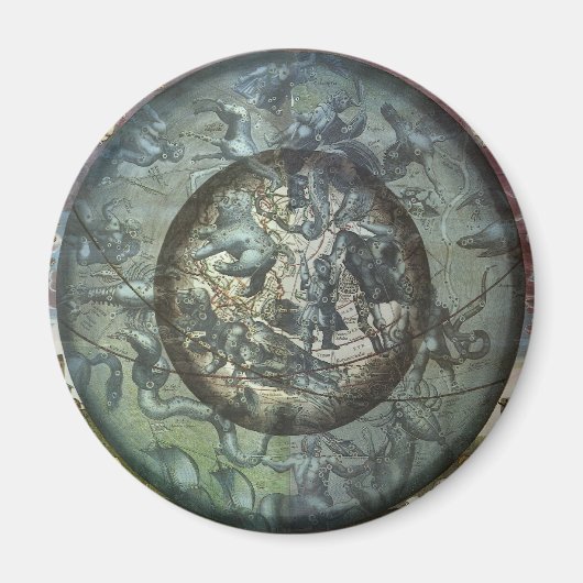 Vintage Astronomie Himmelskonstellation Magnet (Vorne)