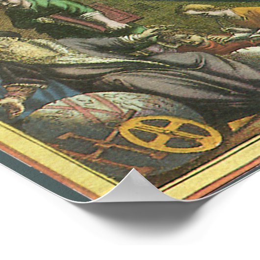 Vintage Astronomie Himmelskonstellation Poster (Ecke)