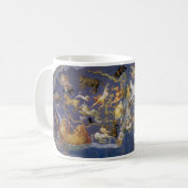 Vintage Astronomie Himmelskonstellationen Fresco Kaffeetasse (Vorderseite Links)