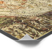 Vintage Astronomie, Himmelslandkarte Poster (Ecke)