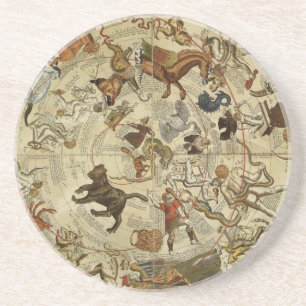 Vintage-Astronomie, Himmelssternkarte Sternkarte Sandstein Untersetzer