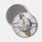 Vintage Astronomie, Himmelswelt Zodiac Magnet (Vorderseite/Rückseite)