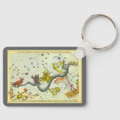 Vintage Astronomie, Hydra-Schlange-Sternenkonstell Schlüsselanhänger (Vorderseite)