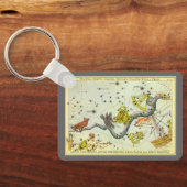 Vintage Astronomie, Hydra-Schlange-Sternenkonstell Schlüsselanhänger (Rückseite)