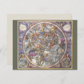 Vintage Astronomie, Karte Christlicher Sternbilder (Vorne/Hinten)
