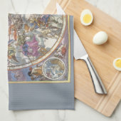 Vintage Astronomie, Karte Christlicher Sternbilder Geschirrtuch (Viertel Falte)