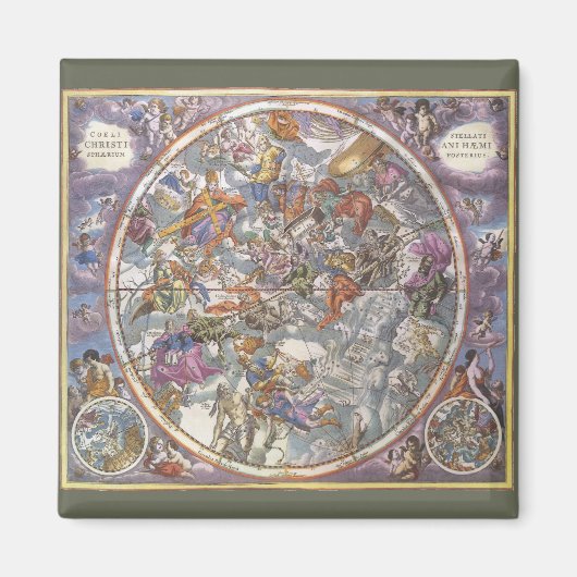 Vintage Astronomie, Karte Christlicher Sternbilder Magnet (Vorne)