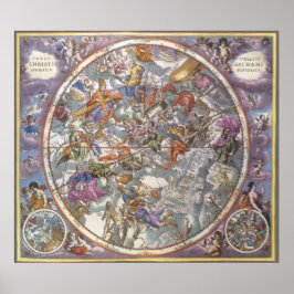 Vintage Astronomie, Karte Christlicher Sternbilder Poster