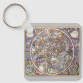 Vintage Astronomie, Karte Christlicher Sternbilder Schlüsselanhänger (Vorderseite)