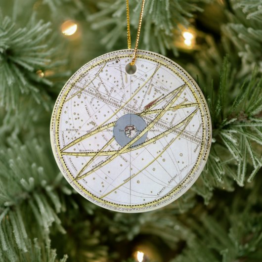 Vintage Astronomie, Kometenweg von Matthaeus Seutt Keramikornament (Baum)