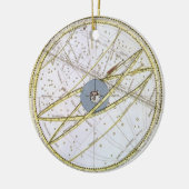 Vintage Astronomie, Kometenweg von Matthaeus Seutt Keramikornament (Links)