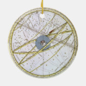 Vintage Astronomie, Kometenweg von Matthaeus Seutt Keramikornament (Hinten)