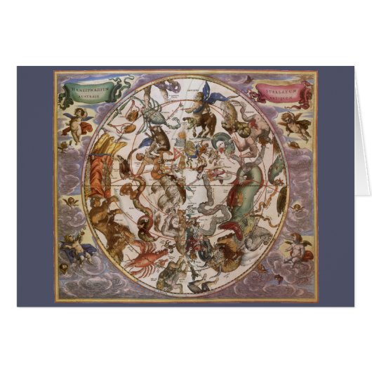 Vintage Astronomie, Konstellationen des südlichen  (Vorderseite (Horizontal))