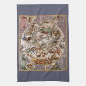 Vintage Astronomie, Konstellationen des südlichen Geschirrtuch (Vertikal)