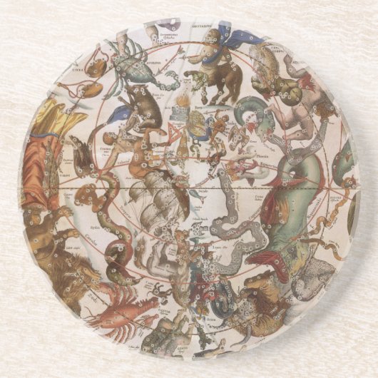 Vintage Astronomie, Konstellationen des südlichen  Getränkeuntersetzer (Vorne)