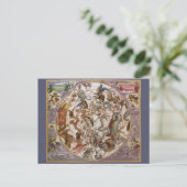 Vintage Astronomie, Konstellationen des südlichen Postkarte (Stehend Vorderseite)