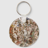 Vintage Astronomie, Konstellationen des südlichen  Schlüsselanhänger (Rückseite)