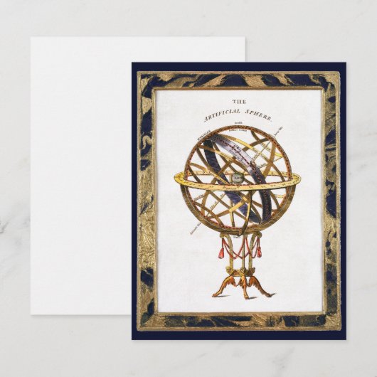 Vintage Astronomie, künstliche oder künstlerische  (Vorne/Hinten)