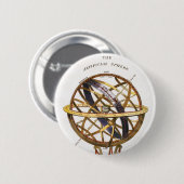 Vintage Astronomie, künstliche oder künstlerische Button (Vorne & Hinten)