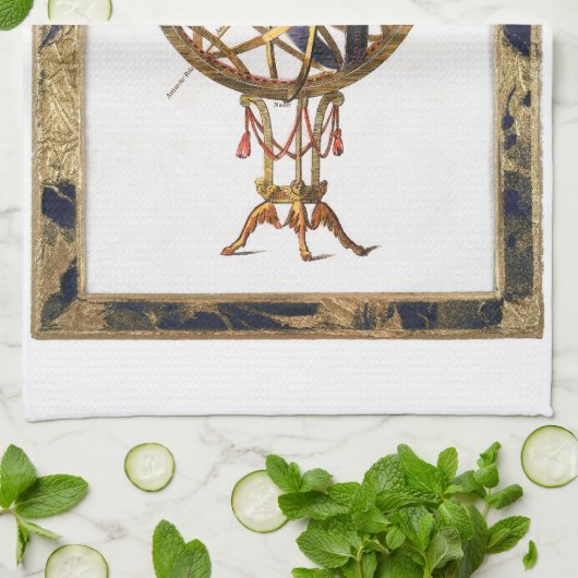 Vintage Astronomie, künstliche oder künstlerische Geschirrtuch (Gefaltet)