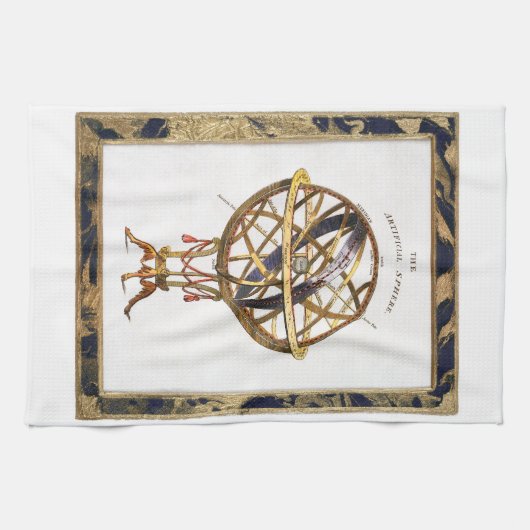 Vintage Astronomie, künstliche oder künstlerische  Geschirrtuch (Horizontal)