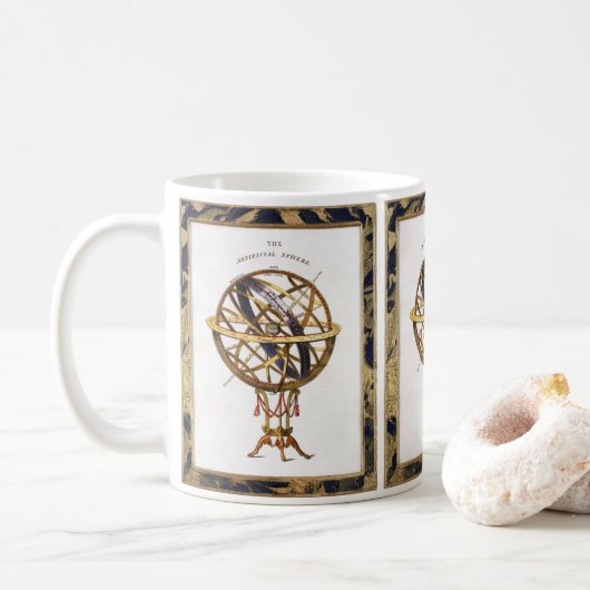Vintage Astronomie, künstliche oder künstlerische Kaffeetasse (Mit Donut)