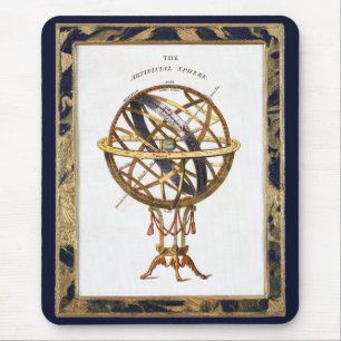 Vintage Astronomie, künstliche oder künstlerische  Mousepad