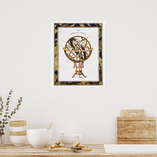 Vintage Astronomie, künstliche oder künstlerische  Poster (Küche)