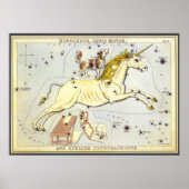 Vintage Astronomie, Monoceros-Einhornkonstellation Poster (Vorne)