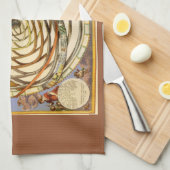 Vintage Astronomie Planeten, Andreas Cellarius Geschirrtuch (Viertel Falte)