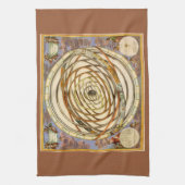 Vintage Astronomie Planeten, Andreas Cellarius Geschirrtuch (Vertikal)