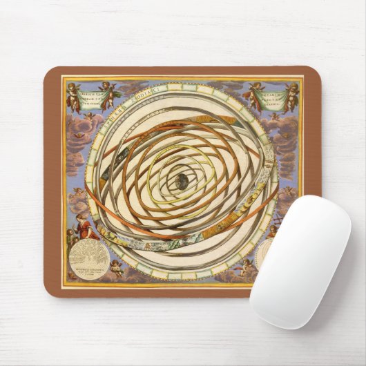 Vintage Astronomie Planeten, Andreas Cellarius Mousepad (Mit Mouse)