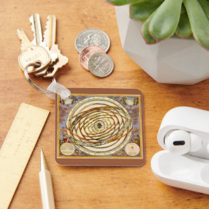 Vintage Astronomie Planetenbahnen, Andreas Cellari Schlüsselanhänger