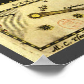 Vintage Astronomie, Stella Magorum, Celestial Star Poster (Ecke)