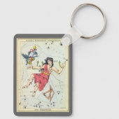 Vintage Astronomie, Sternbilder, Andromeda Schlüsselanhänger (Rückseite)