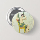 Vintage Astronomie, Sternbilder von Cassiopeia Button (Vorne & Hinten)