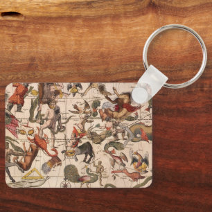 Vintage Astronomie, Sternkarte von Johannes van Ke Schlüsselanhänger