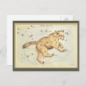 Vintage Astronomie, Ursa Großkonstellation, Bär Postkarte (Vorne/Hinten)