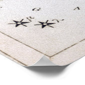 Vintage Astronomische Himmelskarte Poster (Ecke)