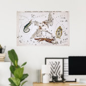 Vintage Astronomische Himmelskarte Poster (Heimbüro)