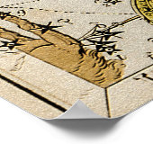 Vintage Astronomische Himmelskarte Poster (Ecke)