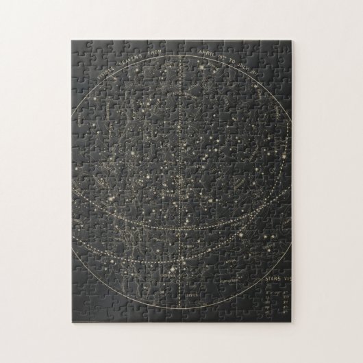 Vintage Astronomische und Himmelskarte (1850) Puzzle (Vertikal)