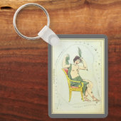 Vintage Astronomy, Cassiopeia Constellation Stars Schlüsselanhänger (Vorderseite)
