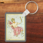 Vintage Astronomy, Celestial Cepheus Constellation Schlüsselanhänger (Rückseite)